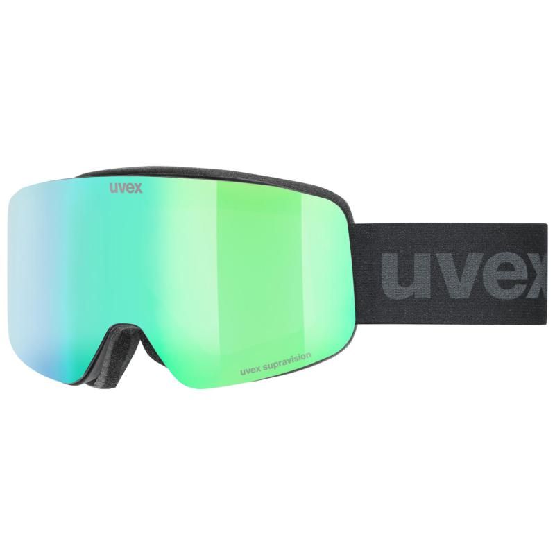 UVEX Black Green Pwdr FM Junior Goggle