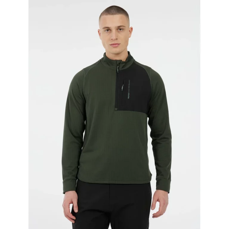 *NEW* Protest Kale Green Catcher 1/4 Zip Midlayer