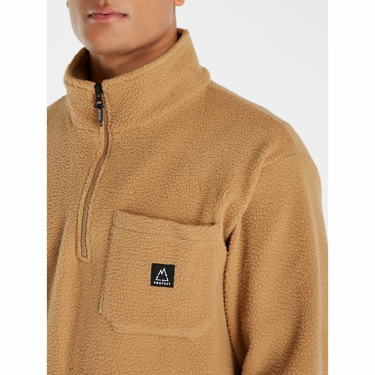 Protest Fudgecaramel Sumner Mens Fleece (2XL only)