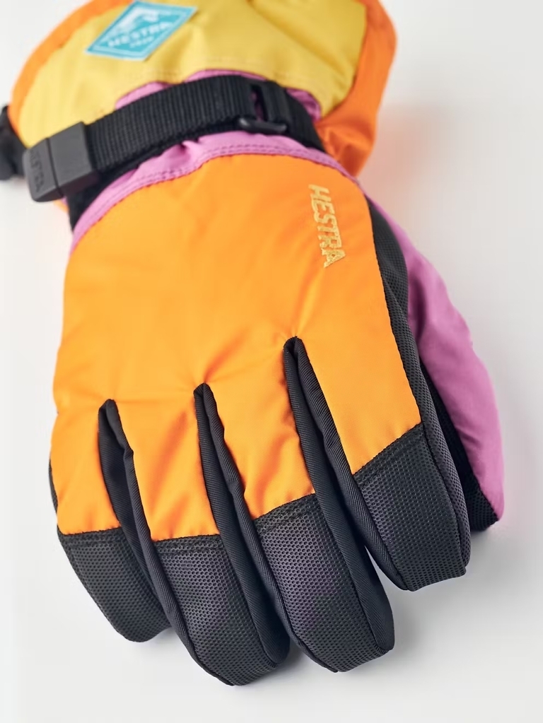 Hestra Orange-Multi Kids Gauntlet CZone Gloves