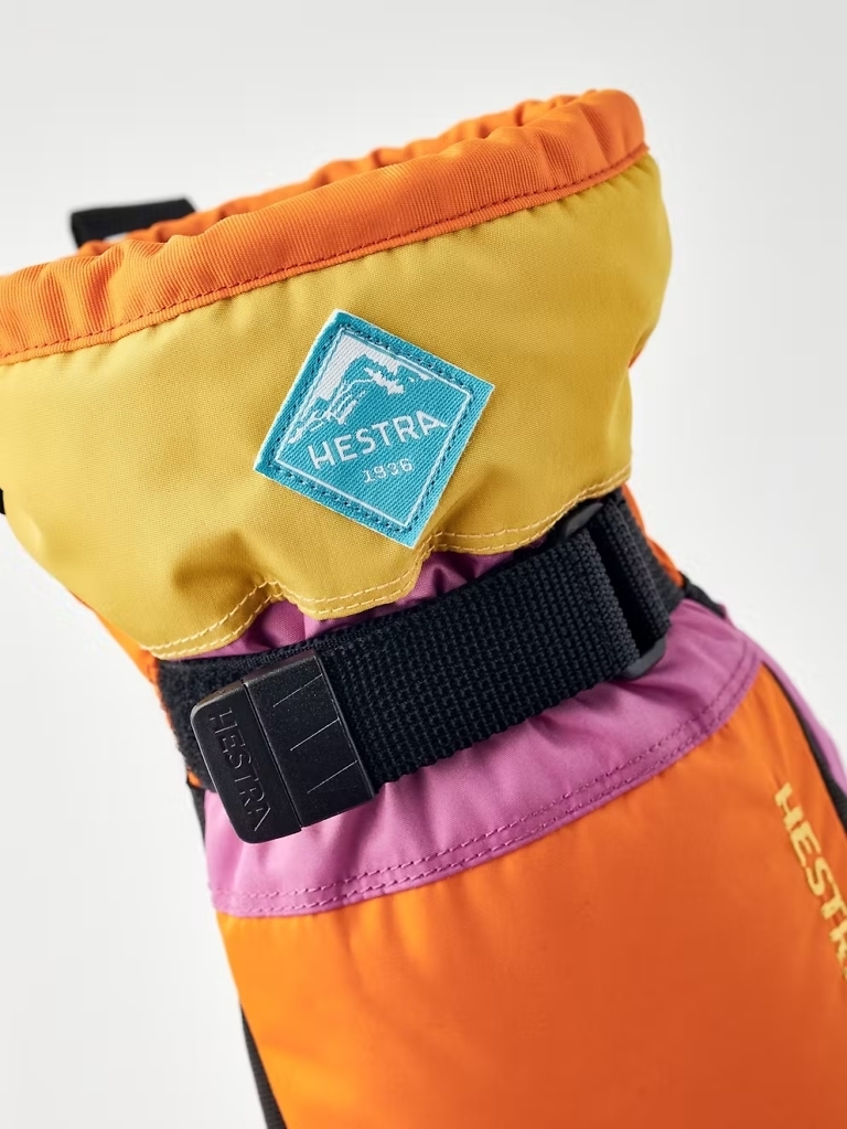 Hestra Orange-Multi Kids Gauntlet CZone Gloves
