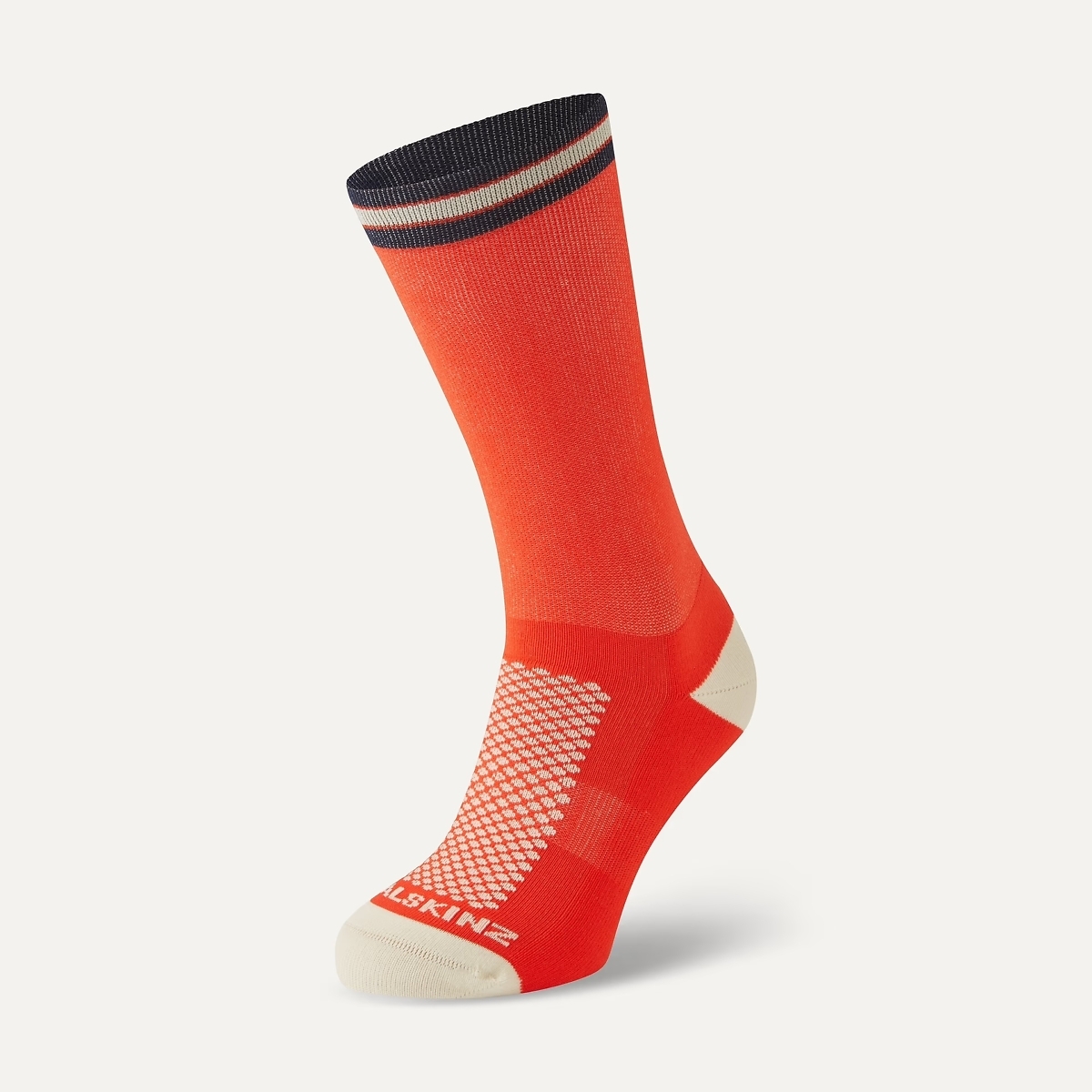 Sealskinz Orange Caister Mid-Length Cycling Socks