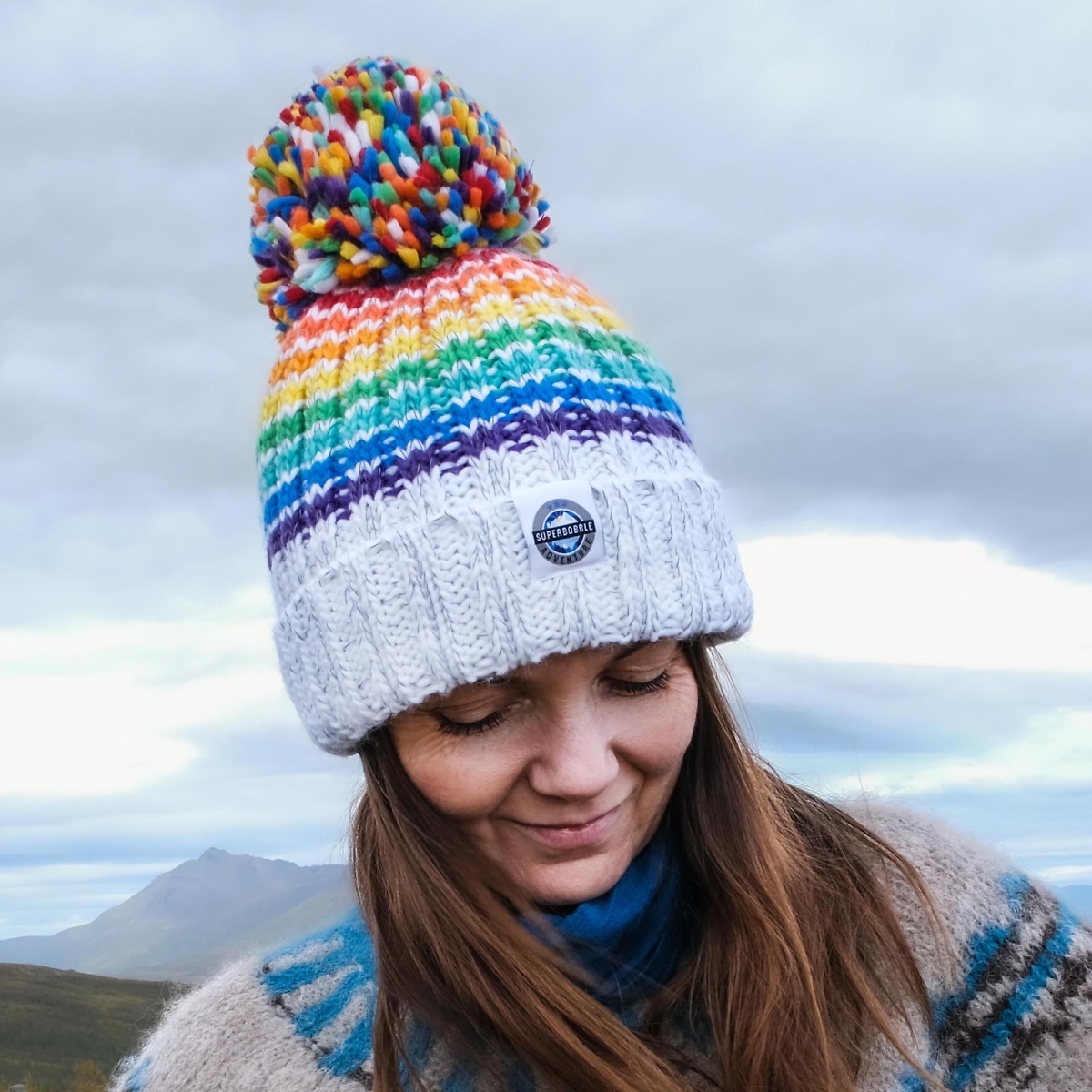 Superbobble Glacier Rainbow Hat