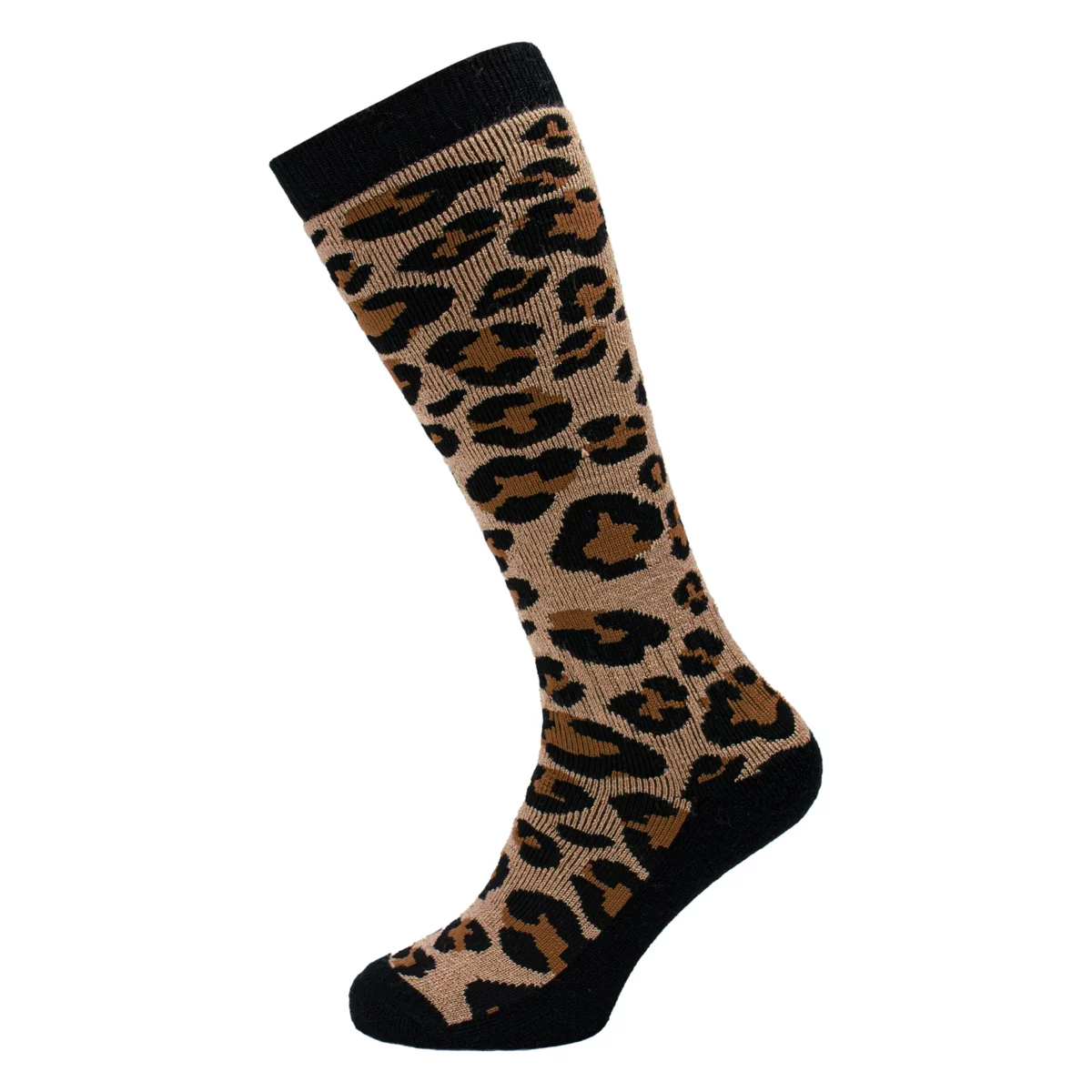 Manbi Leopard Pattern Performance Ski Sock