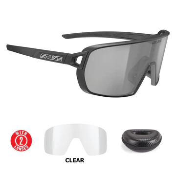 Salice 028 Black RW Silver Mirror Sport Sunglasses