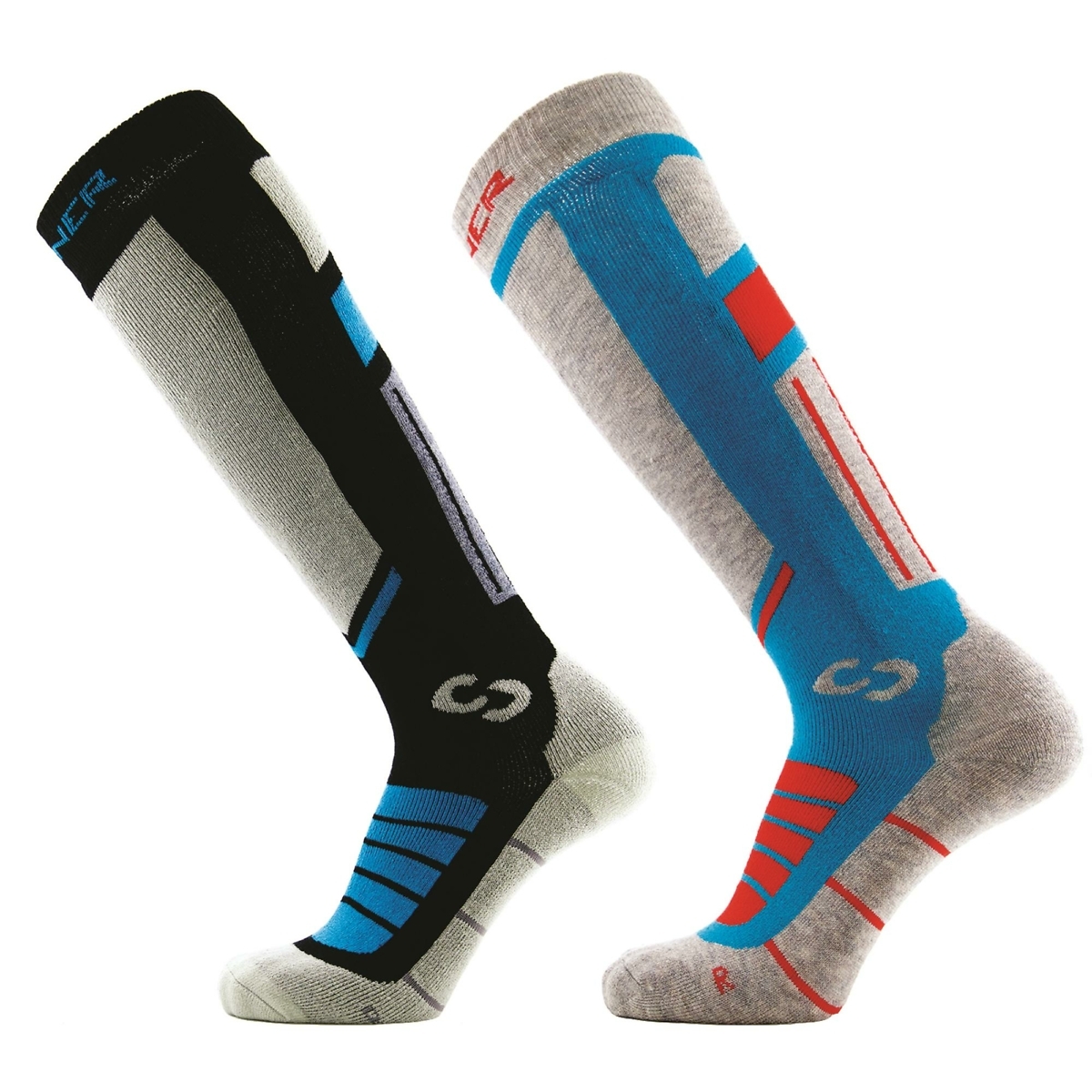 Sinner Black/Blue 2pk Mens Pro II Ski Socks