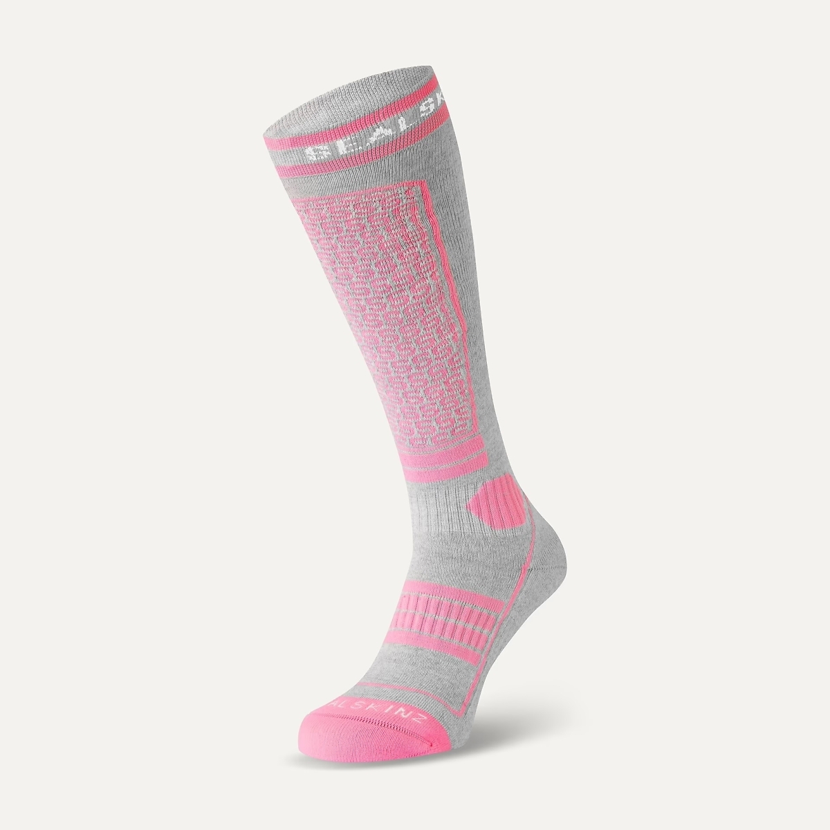 Sealskinz Pink Northwold Wool Blend Ski Socks