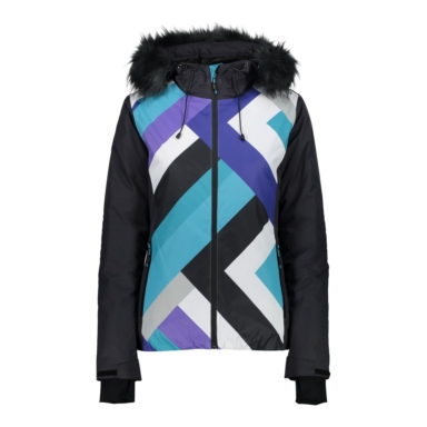 CMP Purple Pattern Fur Jacket