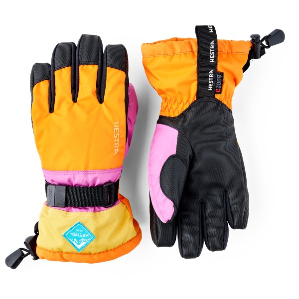 Hestra Orange-Multi Kids Gauntlet CZone Gloves
