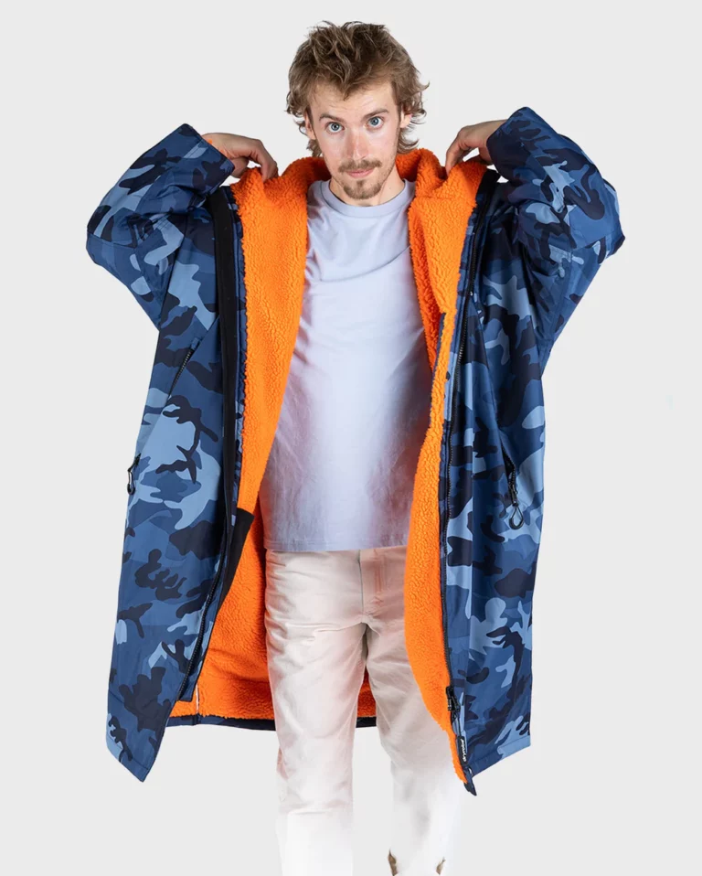 *New* Dryrobe Blue Camo-Orange Longsleeve dryrobe® Advance