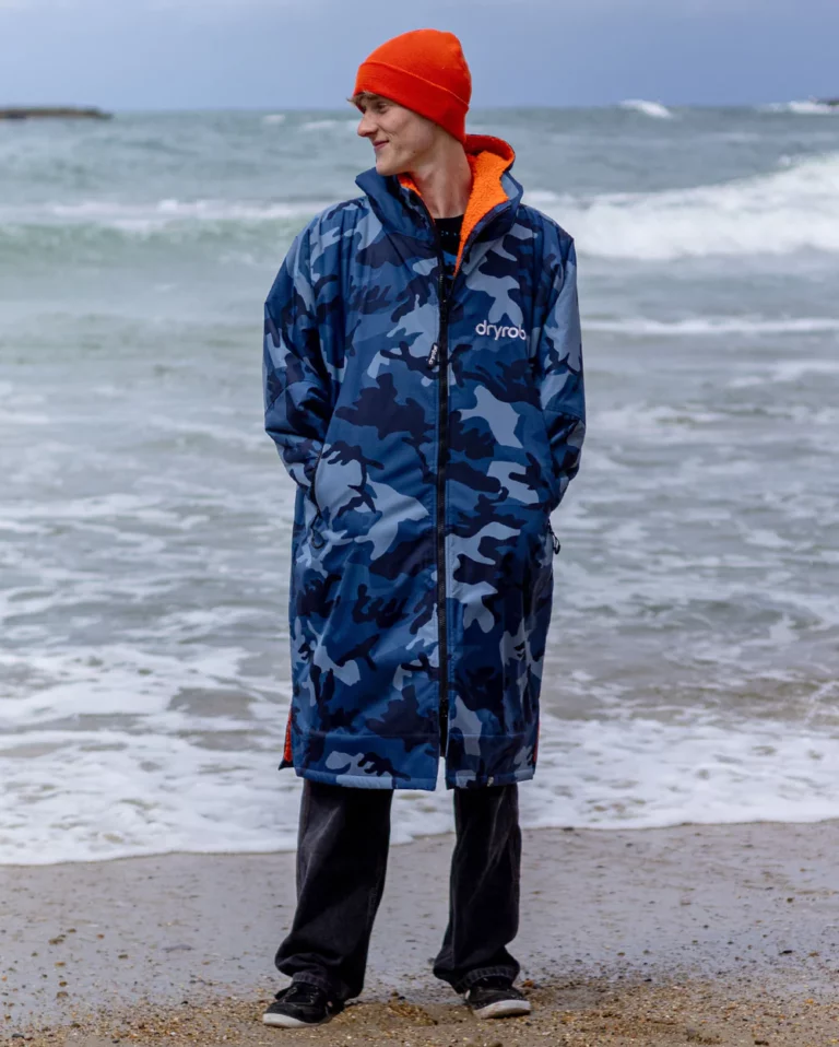 *New* Dryrobe Blue Camo-Orange Longsleeve dryrobe® Advance