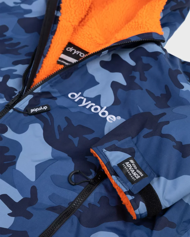 *New* Dryrobe Blue Camo-Orange Longsleeve dryrobe® Advance