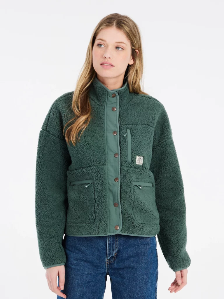 *NEW* Protest Off-White Lux Womens Full Zip Fleece Top